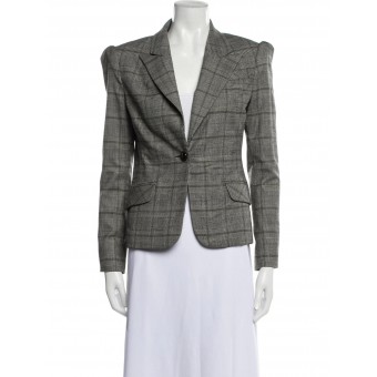 Blazer tartan grigio