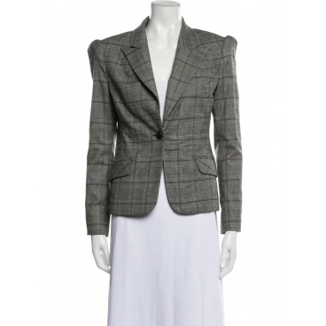 Blazer tartan grigio