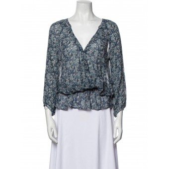 Blusa a fiori incrociata