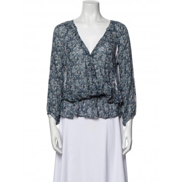 Blusa a fiori incrociata