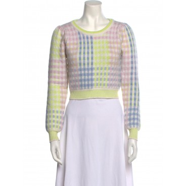 Maglia in misto lana a quadri