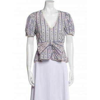 Top in cotone a righe