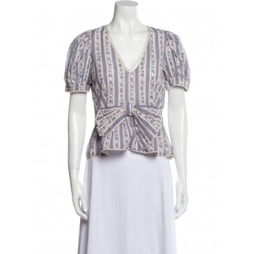 Top in cotone a righe