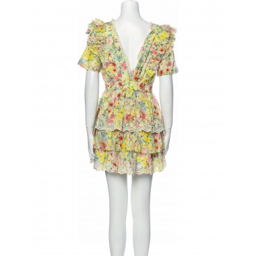 Abito in cotone a fiori 