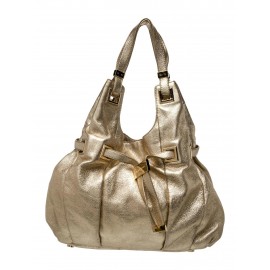 Borsa in pelle dorata