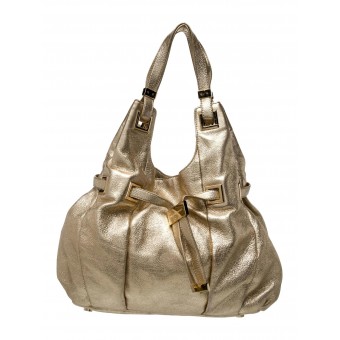 Borsa in pelle dorata