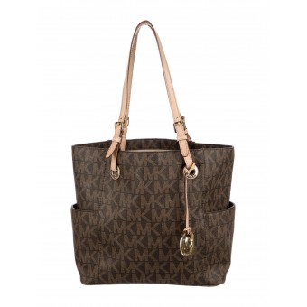 Borsa in tela e pelle Marrone 