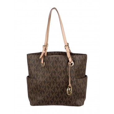 Borsa in tela e pelle Marrone 