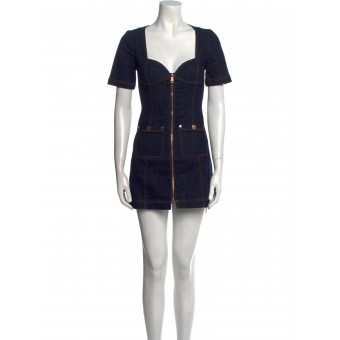 Abito in denim con zip