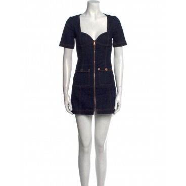 Abito in denim con zip