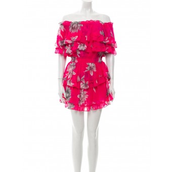 Abito in chiffon fucsia