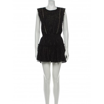 Abito corto nero con lurex