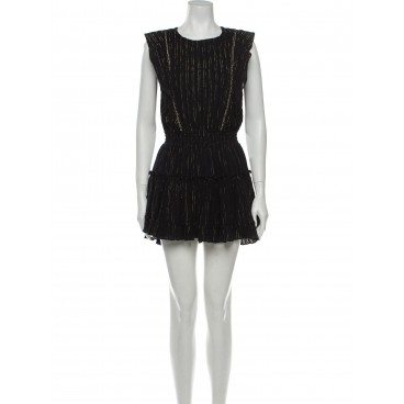 Abito corto nero con lurex