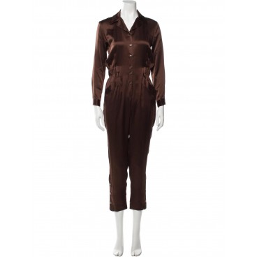 Tuta satin marrone