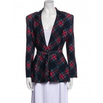 Giacca in peplum tartan