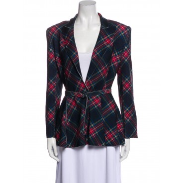 Giacca in peplum tartan