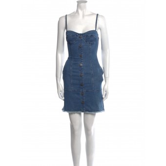 Abito bustier in denim