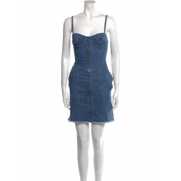 Abito bustier in denim