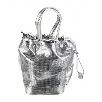 Borsa a spalla argento