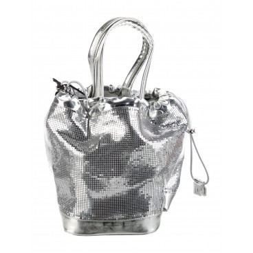 Borsa a spalla argento