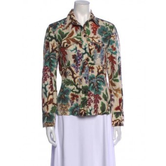 Camicia in lino a fiori