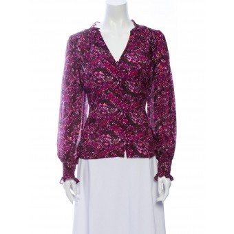 Camicia in seta viola