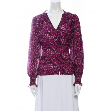 Camicia in seta viola