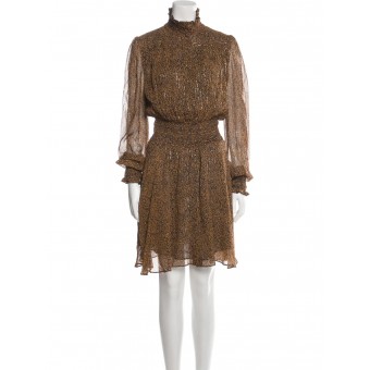 Abito leopardato con lurex