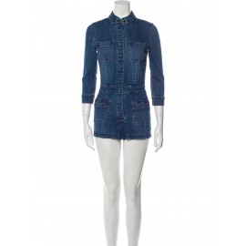 Tuta corta in denim