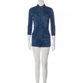 Tuta corta in denim