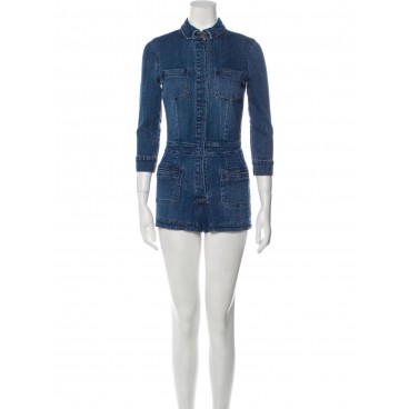 Tuta corta in denim