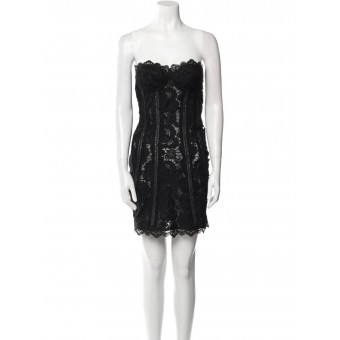 Abito bustier in pizzo