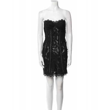 Abito bustier in pizzo