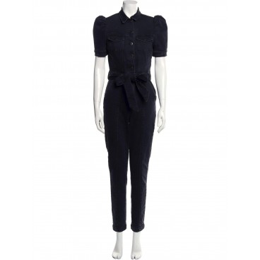 Tuta in denim nera