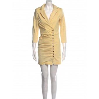 Abito blazer in denim giallo