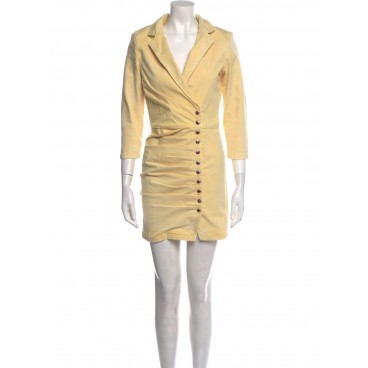 Abito blazer in denim giallo