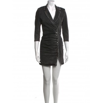 Abito blazer in denim nero