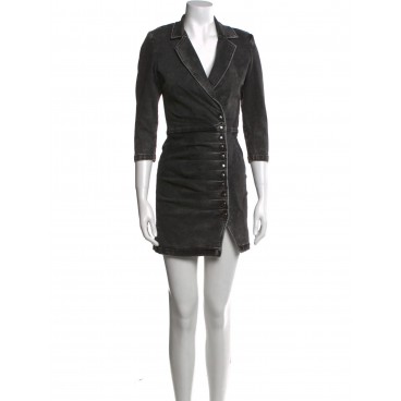 Abito blazer in denim nero