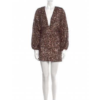 Abito in paillettes con scollo a V