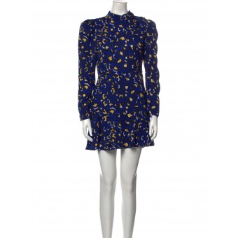 Abito leopardato blu