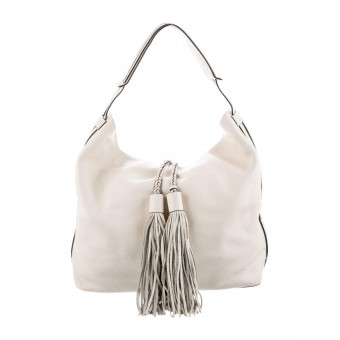 Borsa in pelle bianca