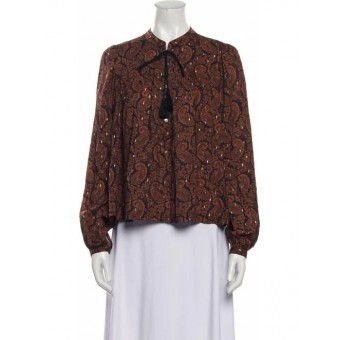 Blusa paisley marrone
