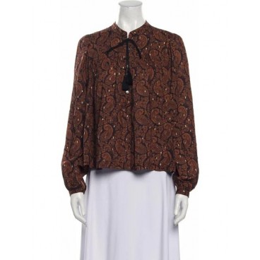 Blusa paisley marrone