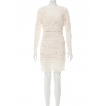 Abito in pizzo bianco crema