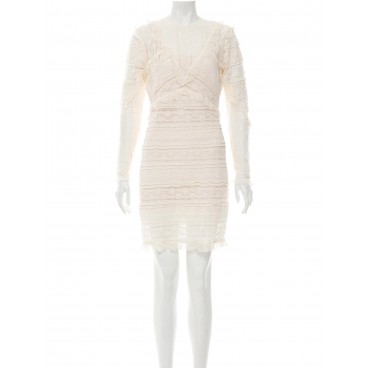 Abito in pizzo bianco crema
