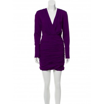 Abito viola drappeggiato