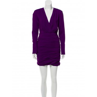Abito viola drappeggiato