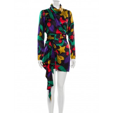 Abito in seta multicolor