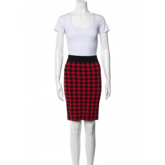Gonna tartan rosso e nero