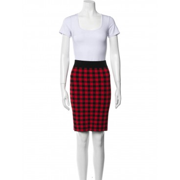 Gonna tartan rosso e nero
